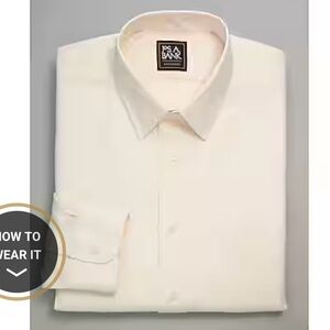 Jos A Banks Ttaveler white long sleeve dress shirt size 16 1/2 32/33